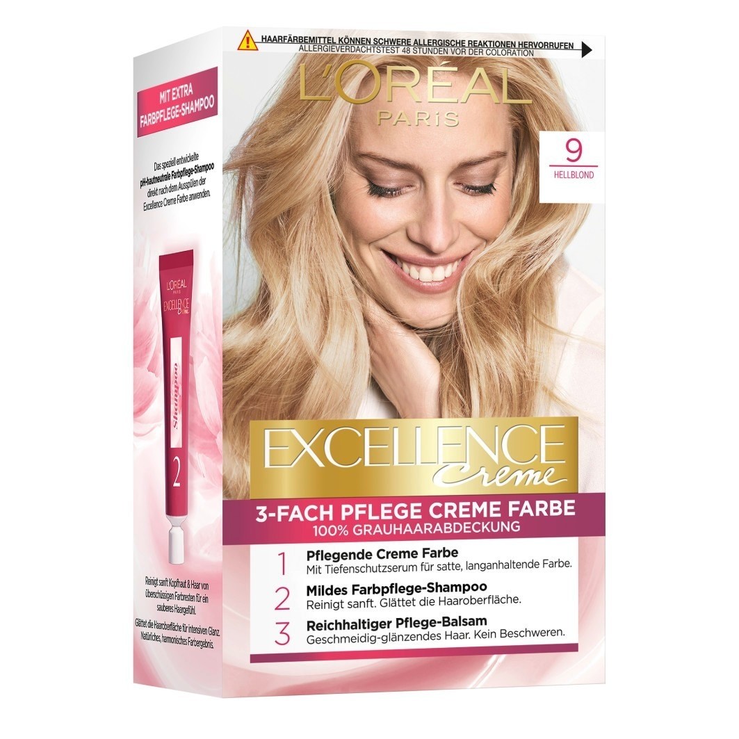 L´Oréal Paris Excellence Crème, No. 9 - Light blond