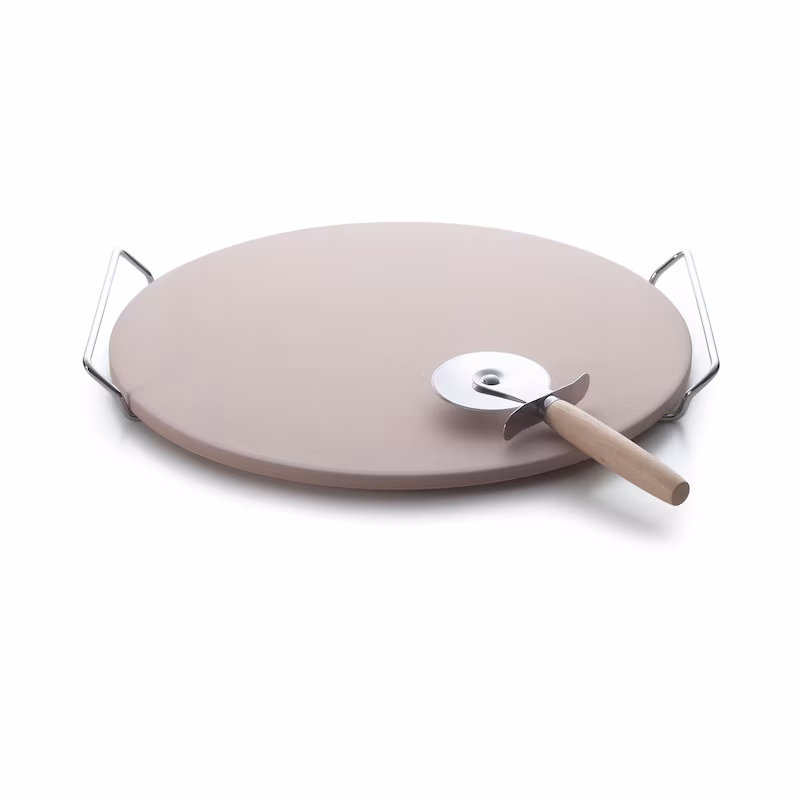 Excelsa Pizza Baking Stone, Non-Solopizza, Ceramic, 34.5 x 3.5 x 16 cm, Beige