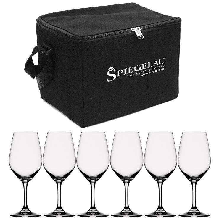 Spiegelau Expert wine glass bag black including 6 wine glasses
