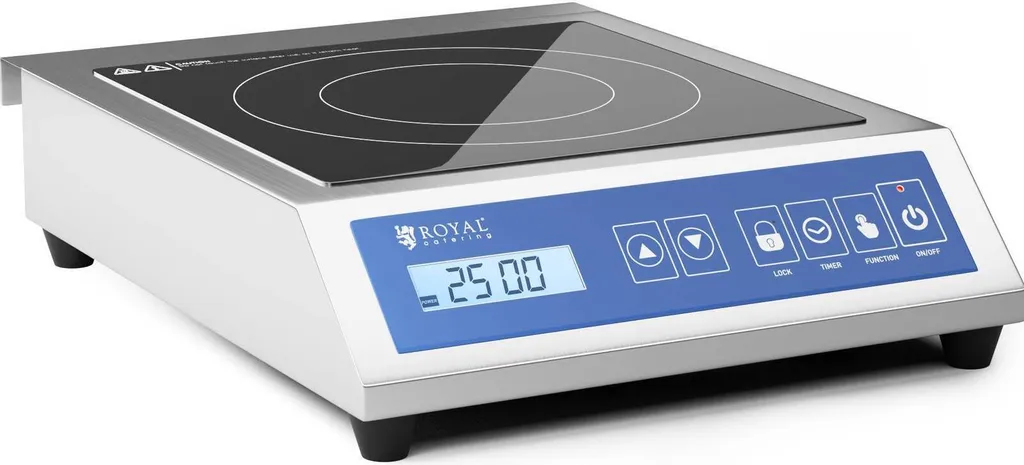 Expondo Royal Catering Induction Hob - 3500 W - 25 cm - 240 °C - Timer - Touch Display -