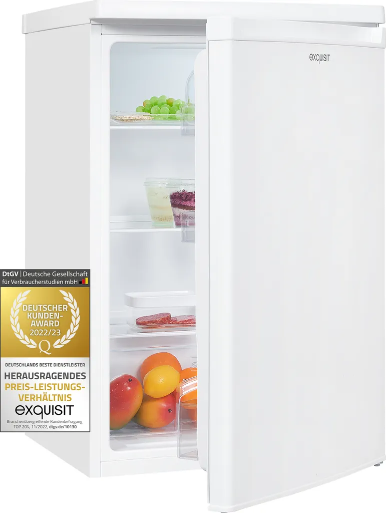 Exquisit Refrigerator KS16-V-040E White | Freestanding | 127 l Capacity | White