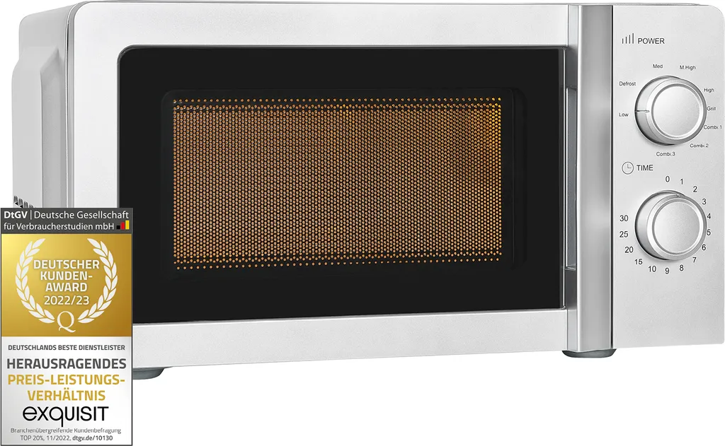 Exquisit Microwave MW717-070G silver | 20 l net capacity | Silver