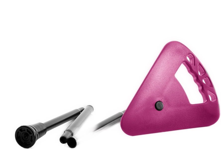 Extra short foldable seat stick with pink bag 1 St