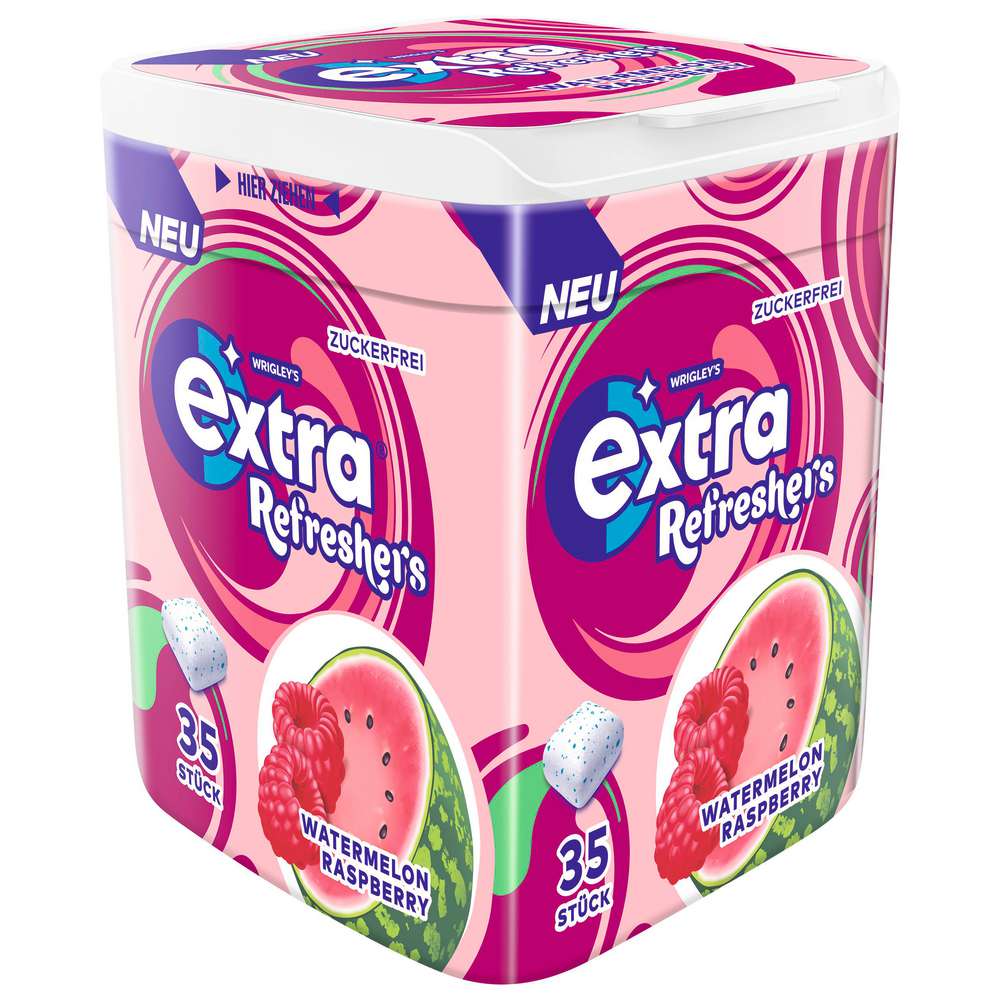 Wrigley\'s Extra Refreshers Chewing Gum Melon/Raspberry, 35 pieces