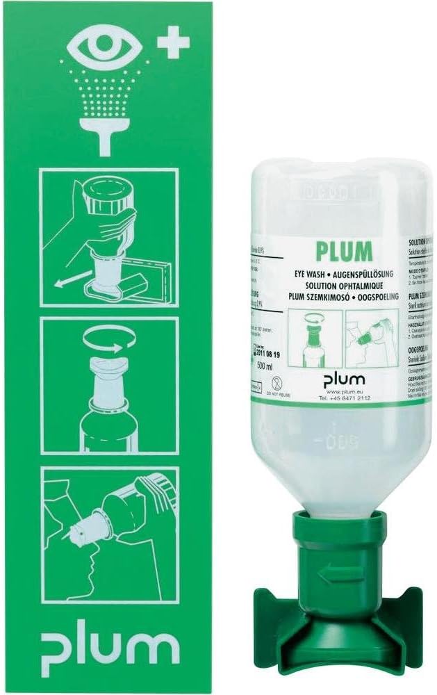 Plum Nacl eye wash solution with eye bowl, 200 ml