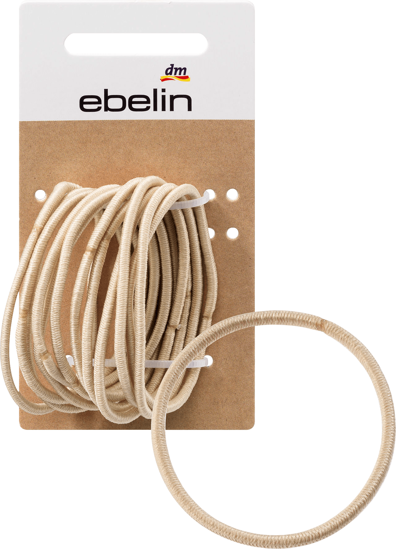 ebelin Hair Ties Thin Blonde, 12 Pcs