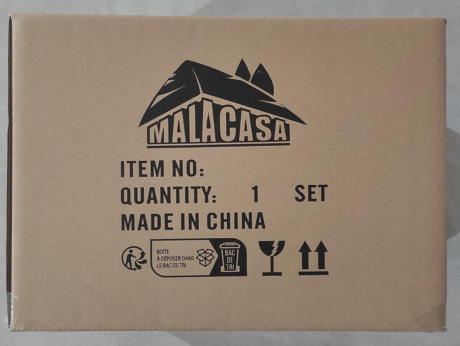 Malacasa Elisa Series, 18-Piece Set of Porcelain Plates, Tableware Set, Table Service with 6 x Platter Plate, 6 x Dessert Plate, 6 x Soup Plate, Deep Plate for 6 People, Grey White