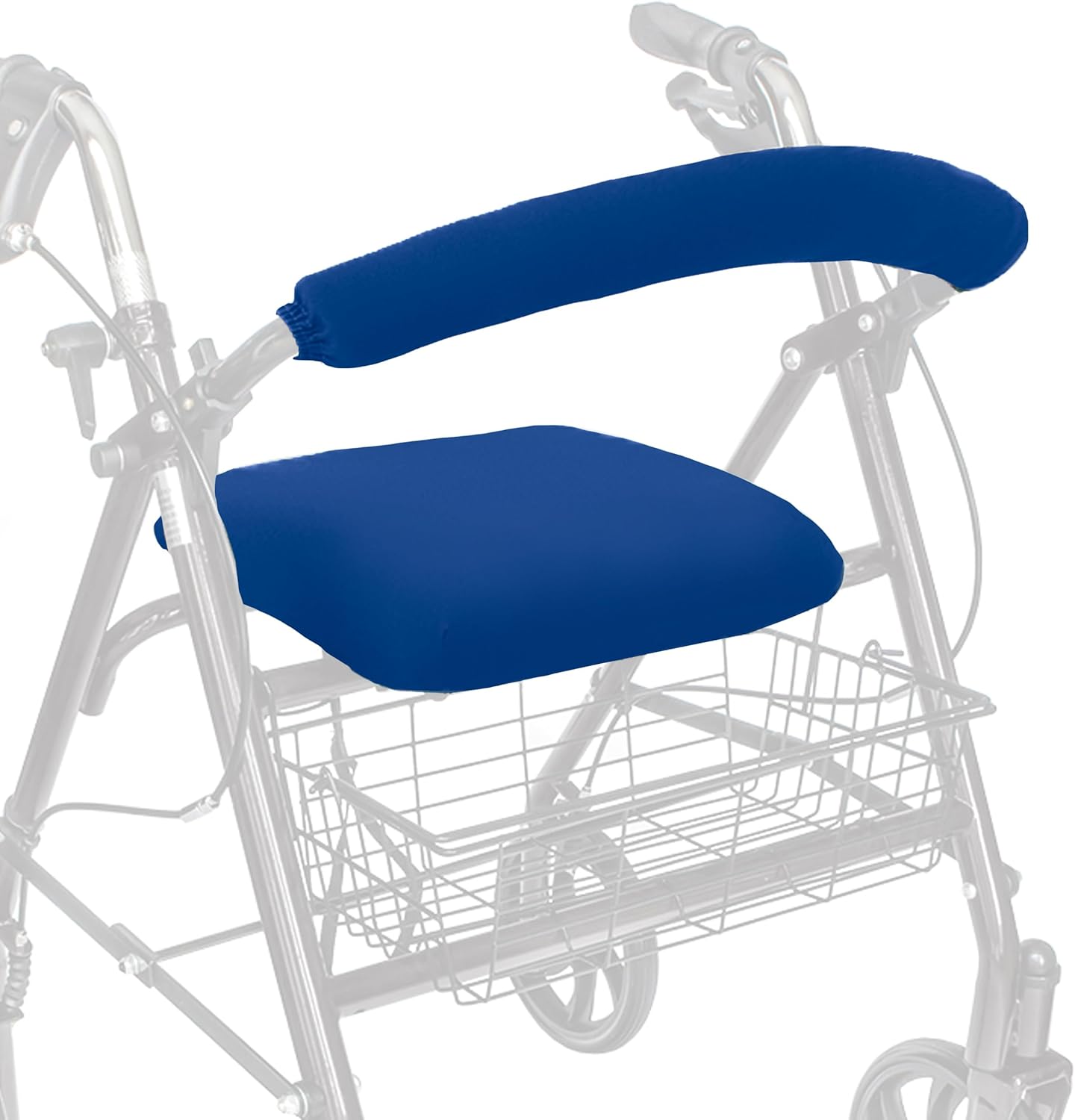 Top Glides Universal Walker Seat and Backrest Covers (Blue)