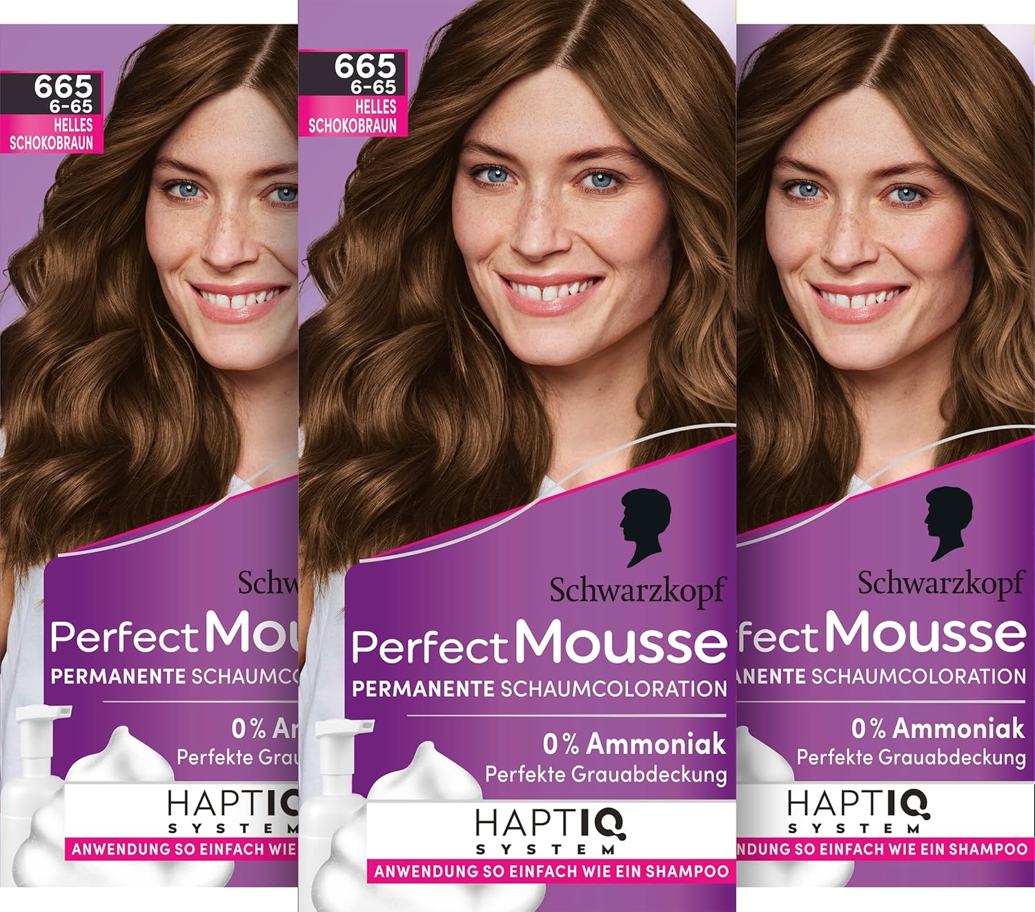 PERFECT MOUSSE Foam Color, 6-65/665 Light Chocolate Brown, Level 3