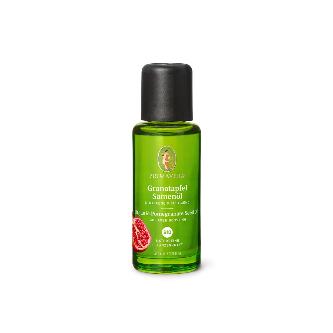 PRIMAVERA Organic Pomegranate Seed Oil 30 ml - Natural Plant Power - Glass Bottle - Aroma Oil, Body Oil, Natural Cosmetics - Smoothing, Firming, Regenerating - Vegan