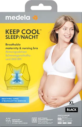 Pregnancy and nursing bra, size XL, Keep Cool, black, 1 pc.