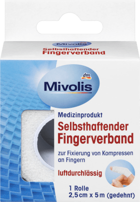 Mivolis Self-adhesive finger bandage, 2.5 cm x 5 m (stretched), 1 roll, 5 m
