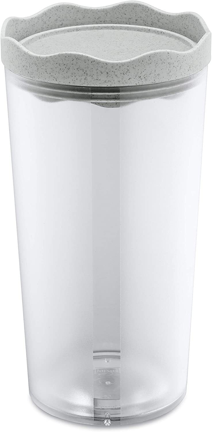 Koziol Prince Storage Jar Airtight with Viewing Window, Stackable, Organic, Made in Germany (Organic Deep Blue, L-1000 ml)