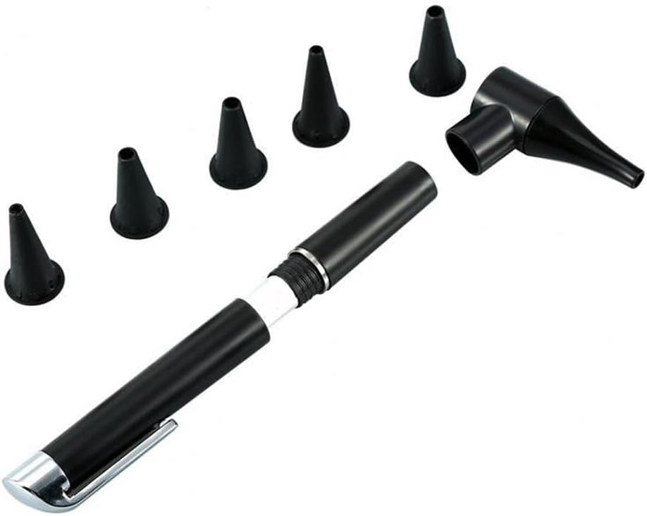 SEIWEI Mini Otoscope, Portable Handheld Ear Check, 3 x Magnifying Glass with 5 Otoscope Heads, Otoscope Inspection for Doctors, Nurses, Adults