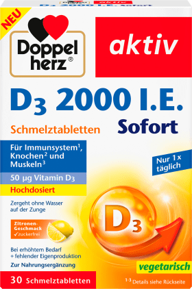 Doppelherz D3 2000 IU Immediate orodispersible tablets 30 st, 8.4 g