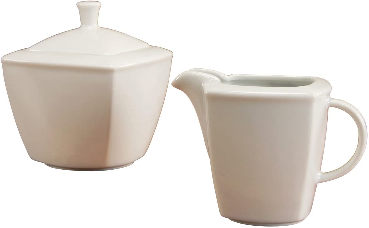 Creatable Victoria 2-Piece Milk and Sugar Set, White