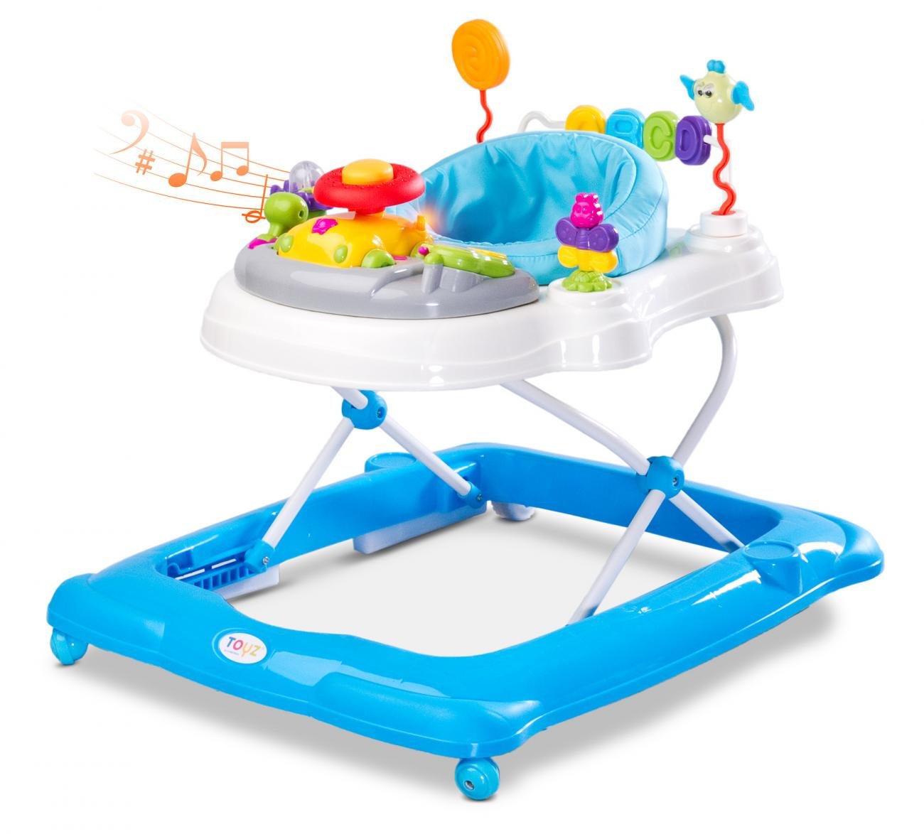 Caretero Toyz Quilted Walker Walking Aid With Activity Centre Blue