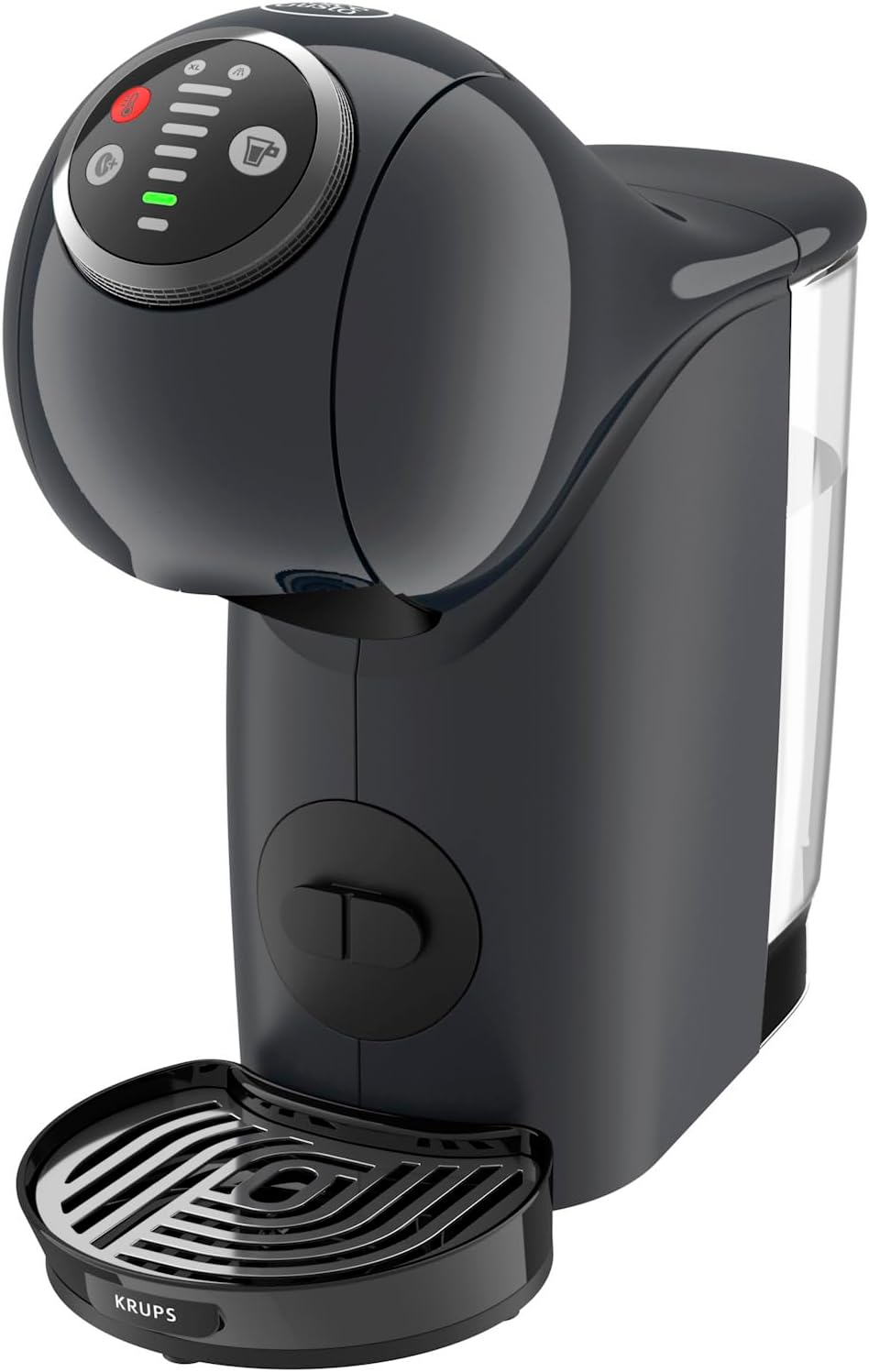 NESCAFÉ Dolce Gusto Krups Genio S Plus Compact Capsule Coffee Machine, 0.8 Liter Capacity, 1500 Watt, Automatic Descaling Warning, Cosmic Gray, ‎KP340B