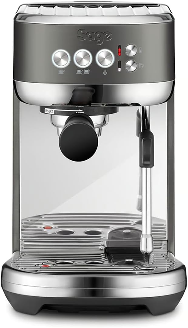 Sage - The Bambino Plus - Compact Coffee Maker with Automatic Milk Frother - Black Stainless Steel