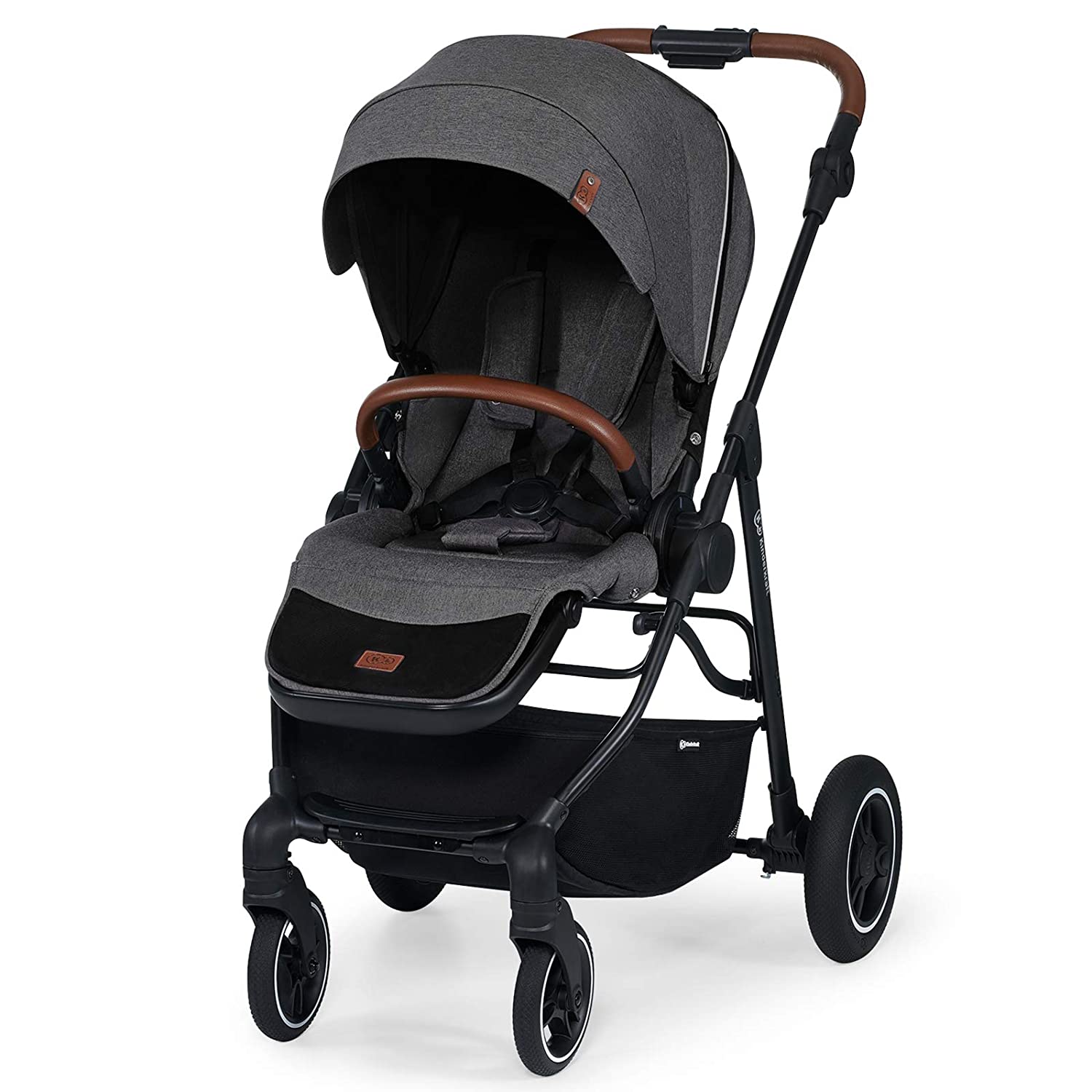kk Kinderkraft Kinderkraft Kinderwagen ALLROAD, Sportwagen, Kinderbuggy, Liegebuggy, Zusammenklappen, Liegeposition, mit UPF 50+ Filter, Zwei Fahrtrichtungen, Federung an 4 Rädern, für Kinder, Grau