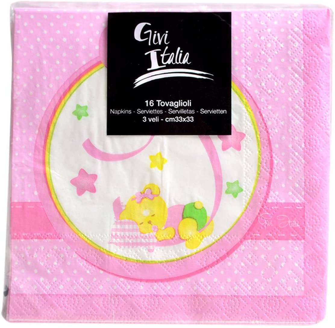 Givi Baby Girl Nanna Party Napkins (16-Pack)