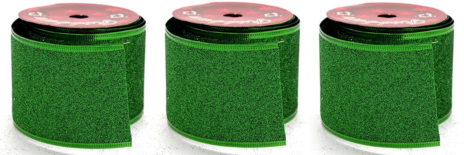 DARO DEKO Daro Decorative Fabric Ribbon 6.3 Cm X 2.7 M In Red Or Green - 1 Piece Or 3