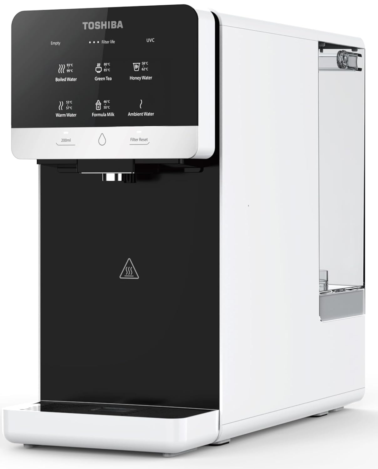 Toshiba Osmosis System, Water Filter Drinking Water, Countertop, No Installation, Hot Water Dispenser, Reverse Osmosis System, Multiple Filtering & Mineralization, UV Light, NSF Certified, Pearl White