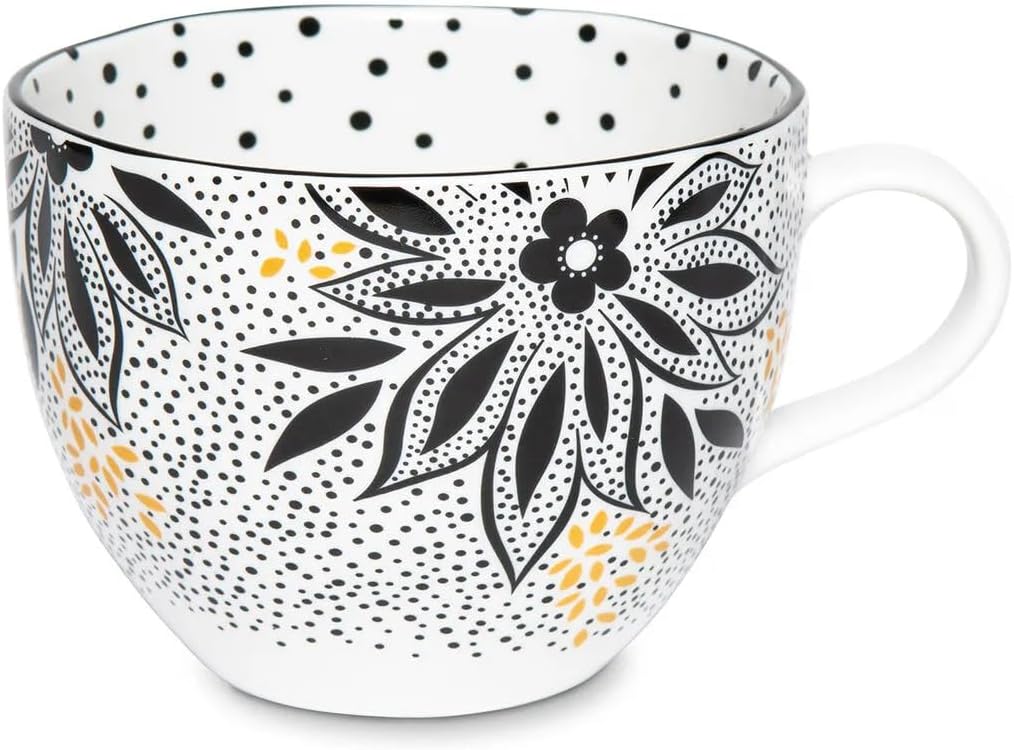 Portmeirion Sara Miller London Artisanne Noir 0.4 Litre Mug (Lotus)