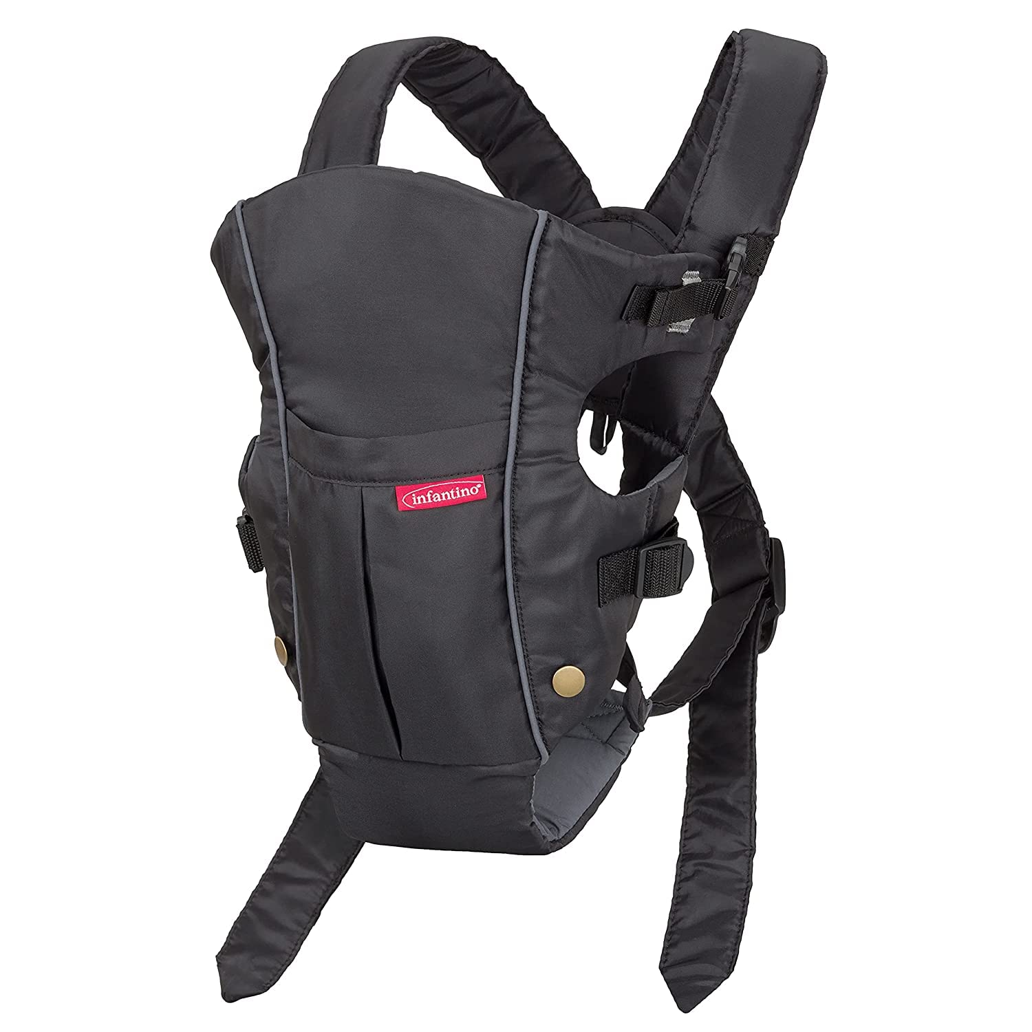 Infantino Swift Classic Baby Carrier - Ergonomic Baby Carrier with Outer Pocket for Storage and 2 Carrying Positions - For Infants and Toddlers from 3.6 - 11.3 kg