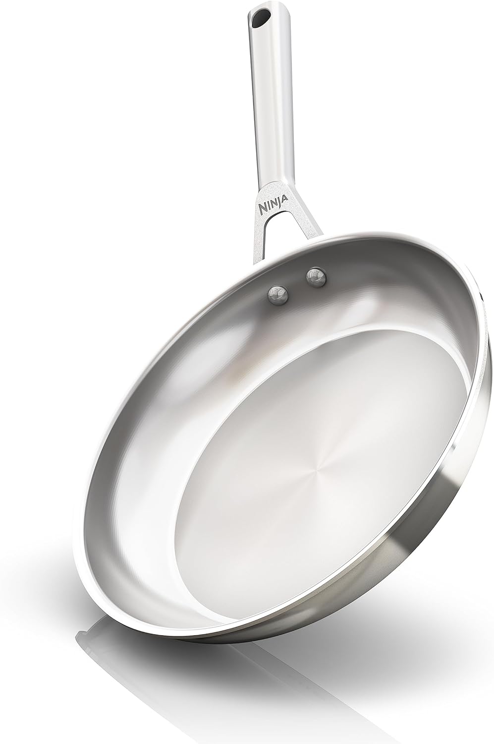 Ninja EverClad C90026 Commercial Grade Stainless Steel Frying Pan, 26 cm, Three Ply Pans, Oven Safe up to 315°C, All Stove and Induction Compatible, Stainless Steel