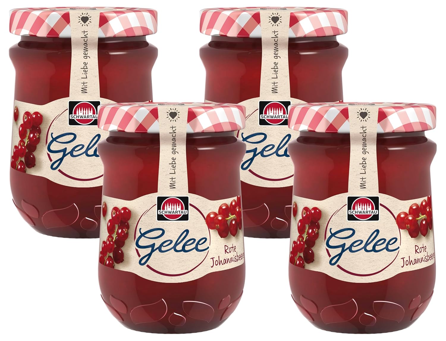 Schwartau Red Currant Jelly Fruit Juice 200g (Pack of 4)