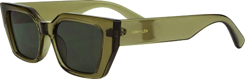 Jean & Len Brooklyn sunglasses for adults, green, square, 1 pc.