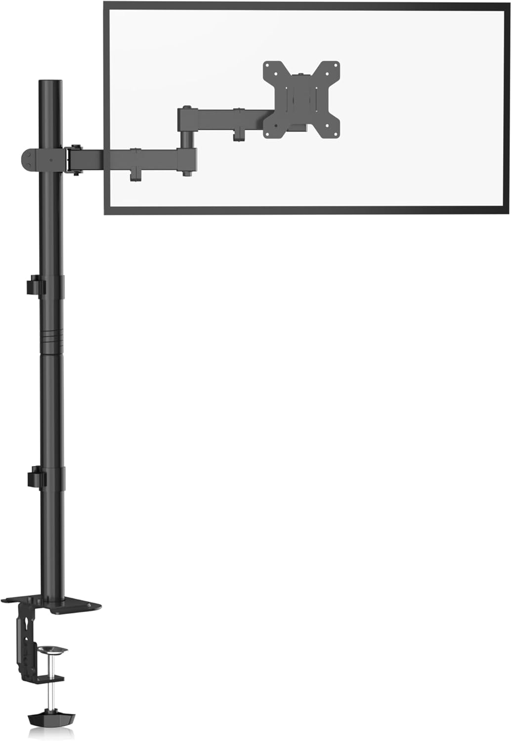 Bracwiser Store Bracwiser Single Fully Adjustable Standing Height Monitor Arm Stand Bracket 800 mm High for Monitor Computer Monitor 13 15 17 19 20 22 23 24 26 27 30 32 Inch VESA 75 100 MD7821