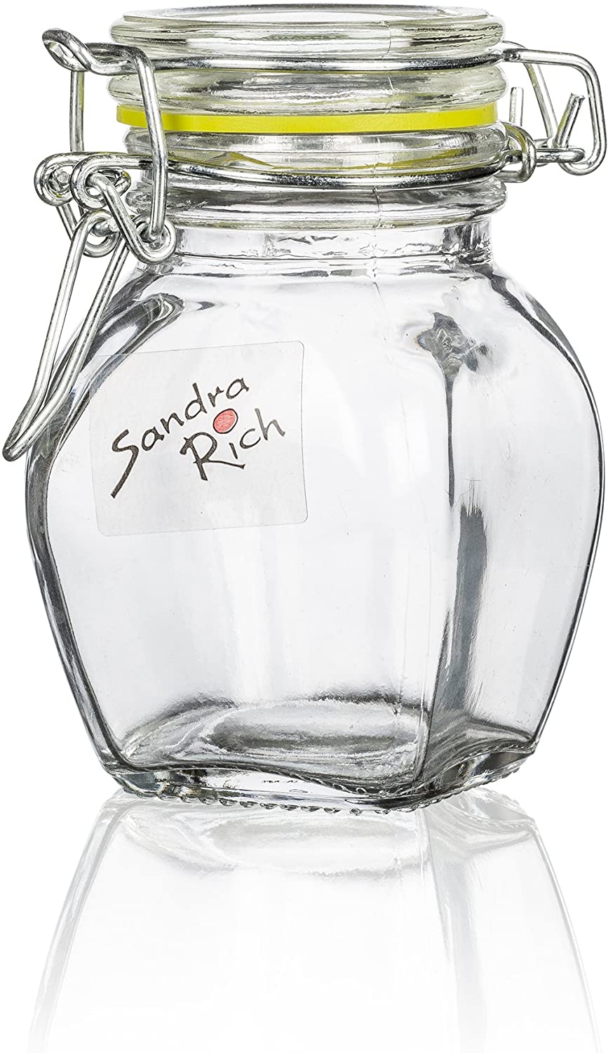 Sandra Rich 220 Storage Mini Glass Container with Lid and