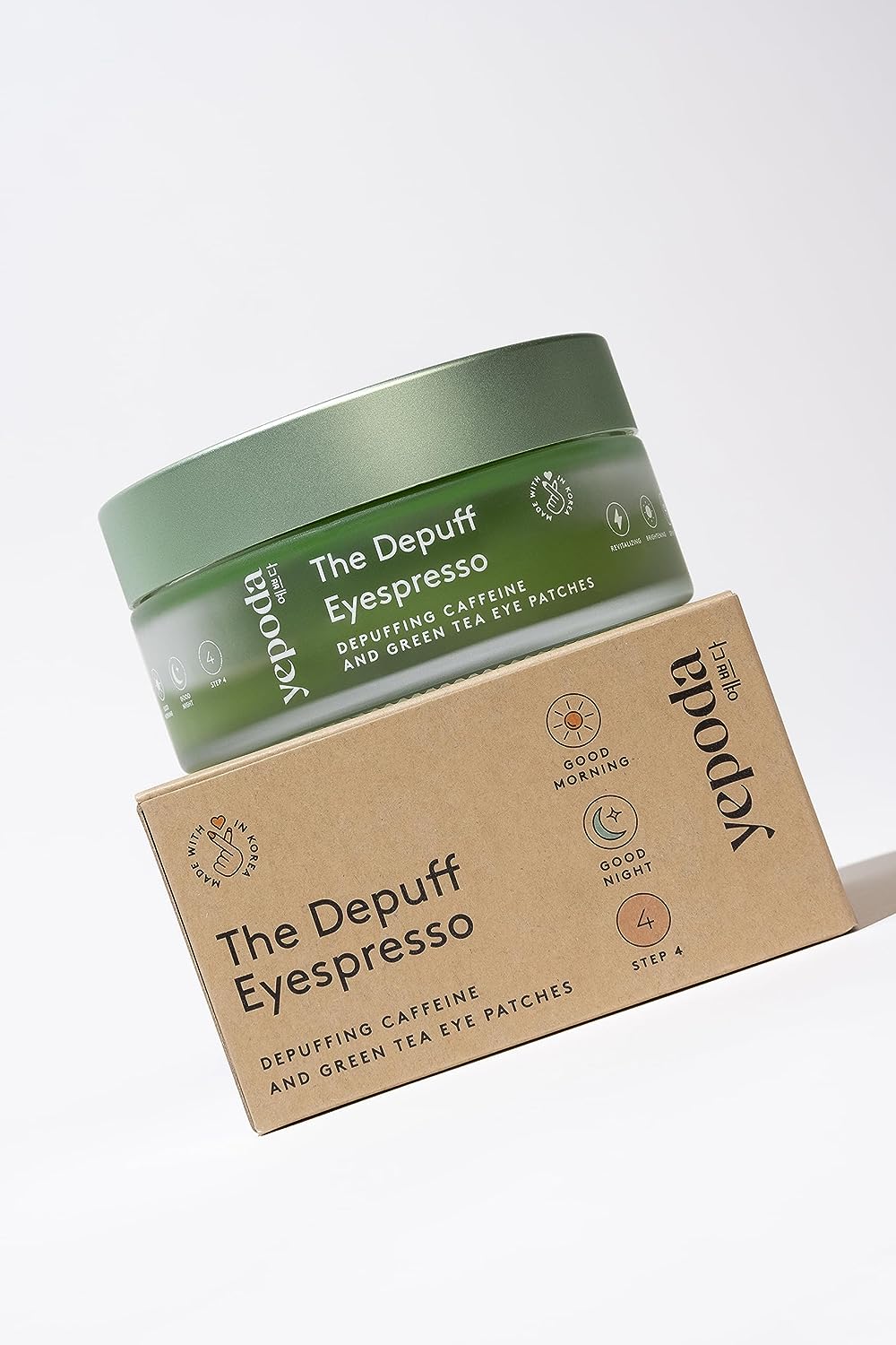 Yepoda - THE DEPUFF EYESPRESSO - Decongestant Eye Pads with Caffeine and Green Tea (90 g / 60 Eye Pads)