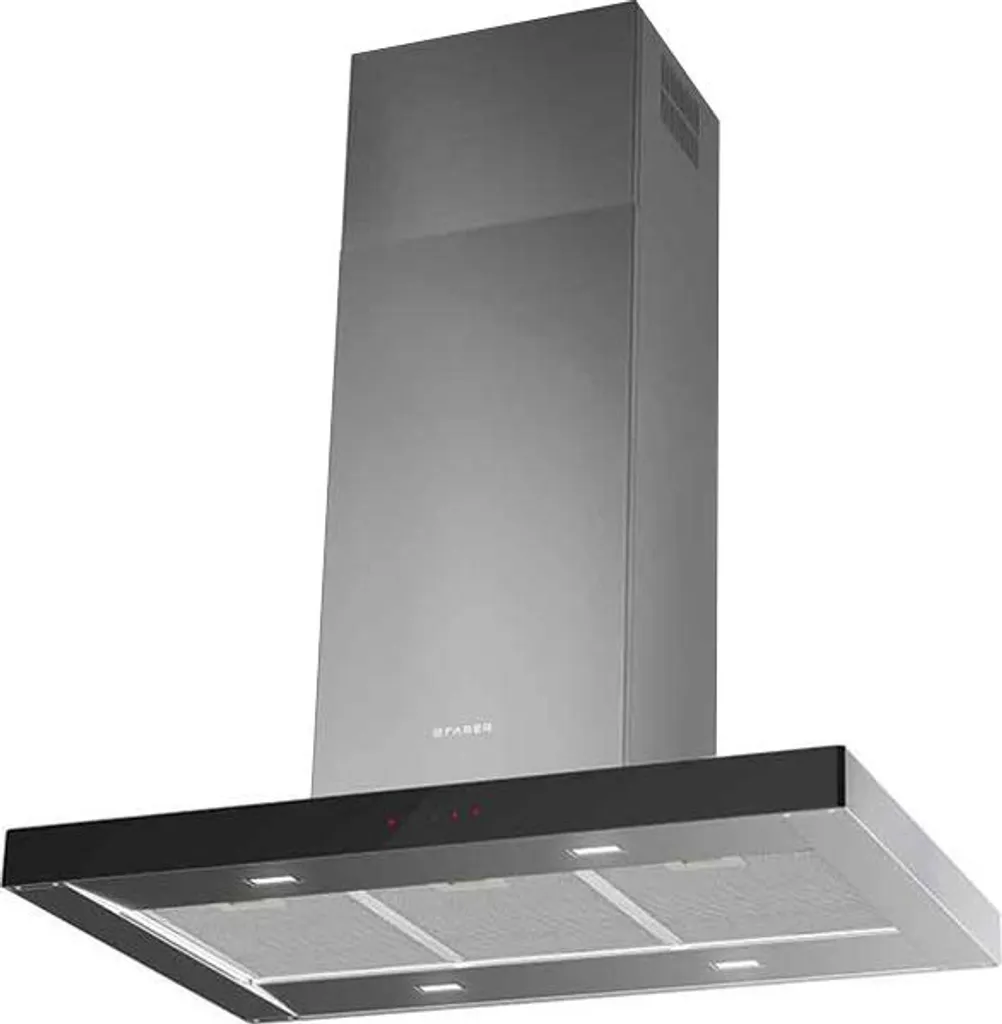 Faber Stilo Glass Smart Island Extractor Hood 90 cm Stainless Steel