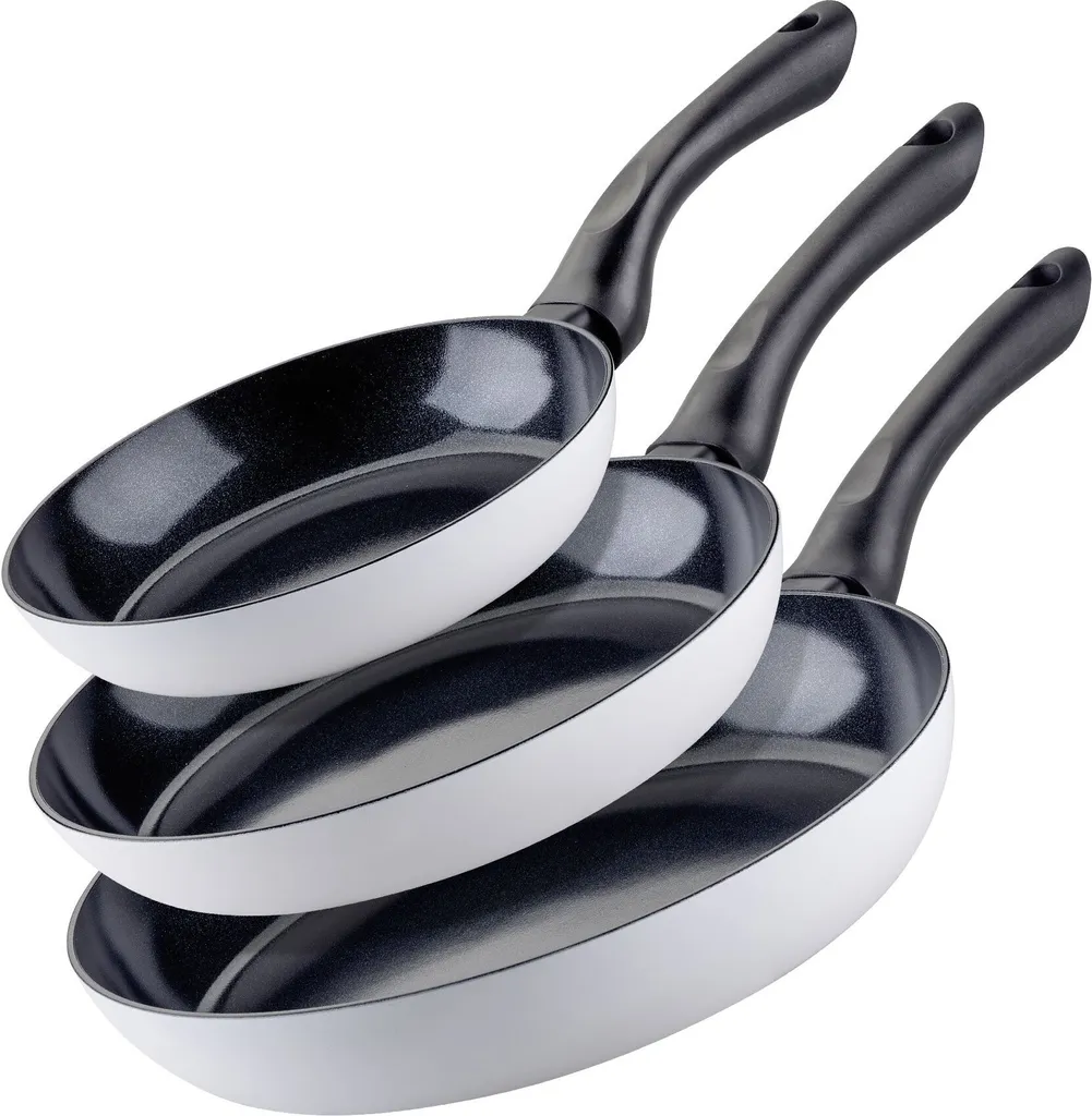 Fackelmann Arcadalina pan set, 3-piece cookware made from recycled aluminum with ceramic coating, ideal for all types of cooktops
