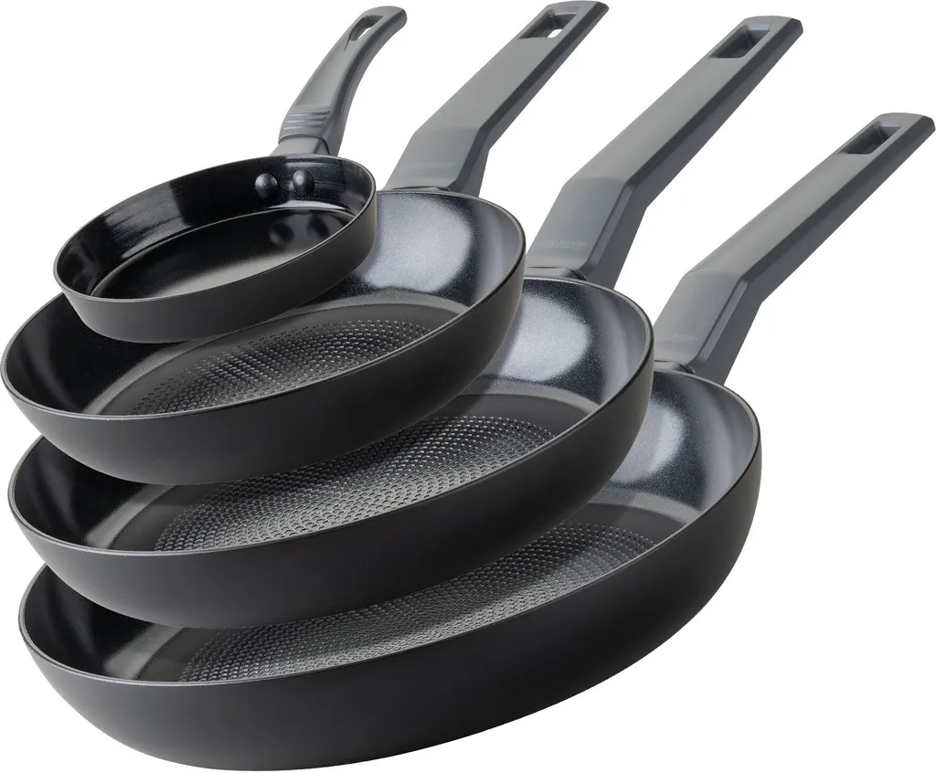 Fackelmann "Statement" frying pan set, 4-piece set made of recycled aluminum with ceramic non-stick coating, ideal for all types of cooktops