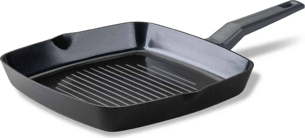 Fackelmann 28cm Statement Grill Pan, Ceramic Coated Pan - Recycled Aluminum with Non-Stick Coating, Suitable for all hob types including induction