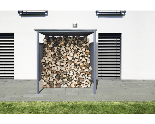 Bicycle shelter, firewood shelter WESTMANN 170 x 196 cm anthracite