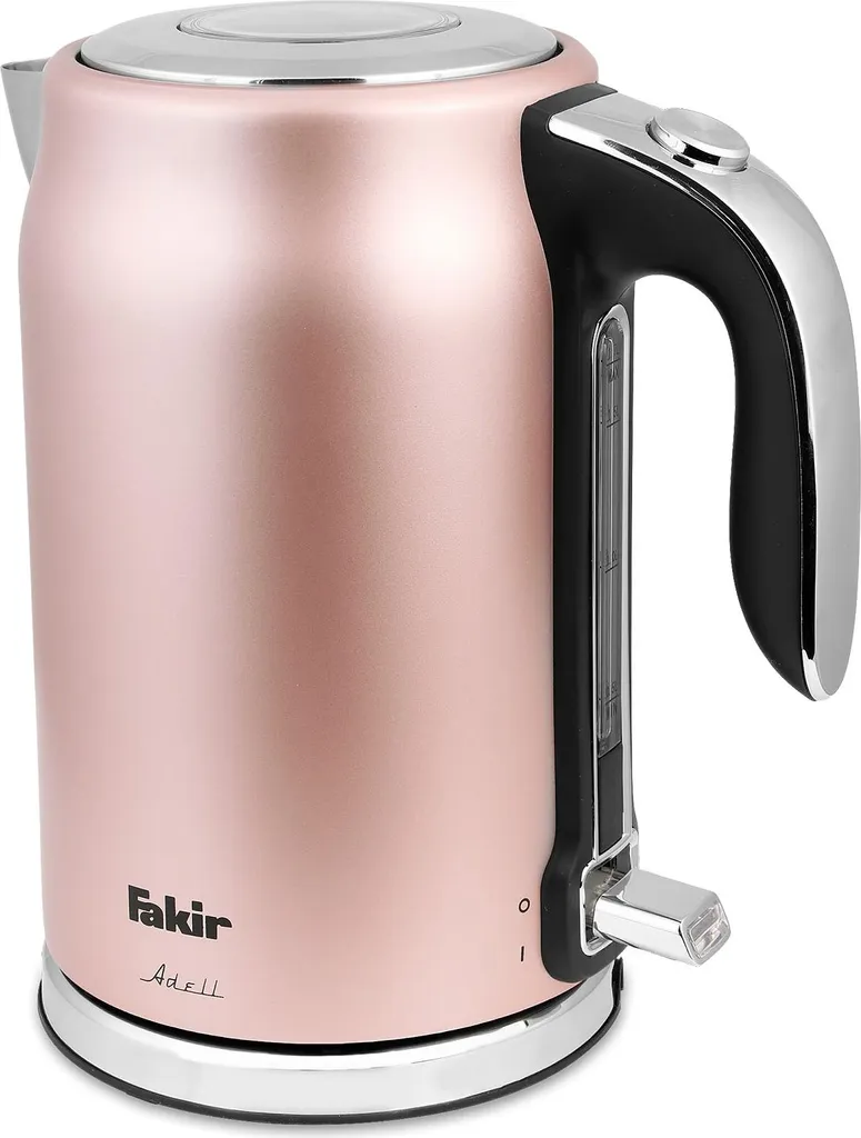 FAKIR Adell Cordless Kettle, 1.7 Liters, Stainless Steel Housing, 2200 Watts, Rose