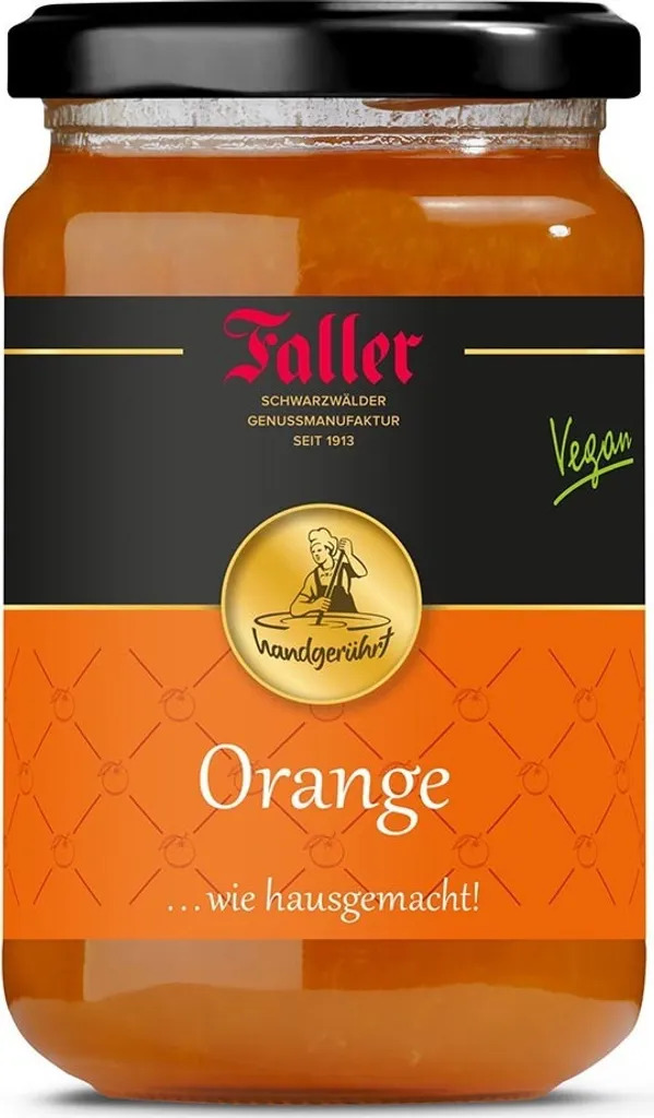 Faller Jams Faller Orange Marmalade Extra: Fruity and fresh delight from the Black Forest, 330g