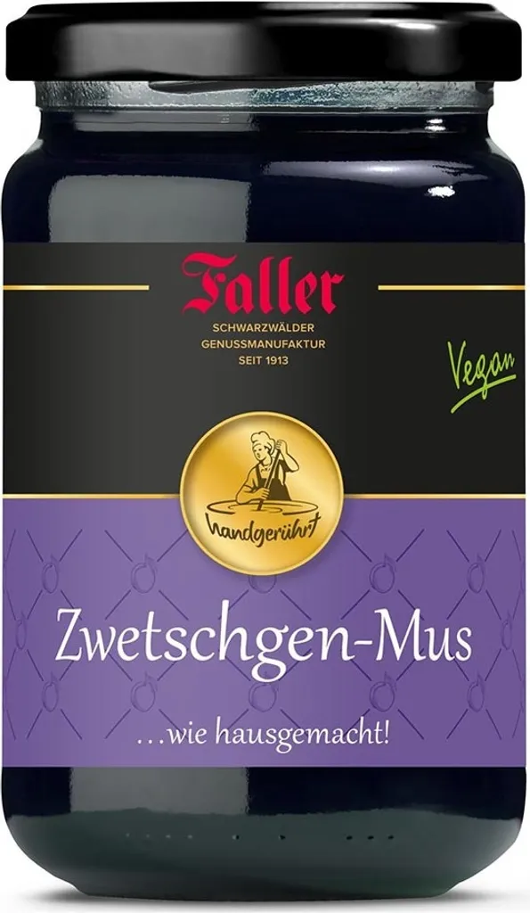 Faller Jams Faller Plum Jam: Traditional Black Forest Delight, 330g Handcrafted