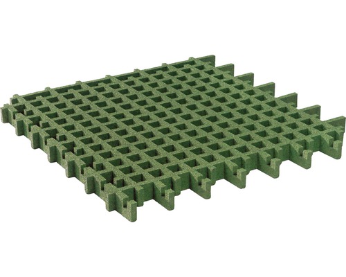 Fall protection mat/lawn grid terrasoft 10 pieces 100x100x4.5 cm green