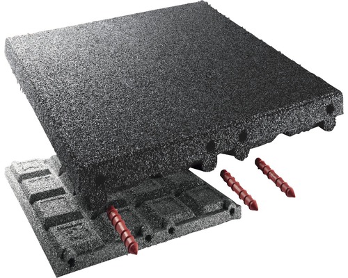 Fall protection mat terrasoft 5 m² 50 x 50 x 8 cm anthracite