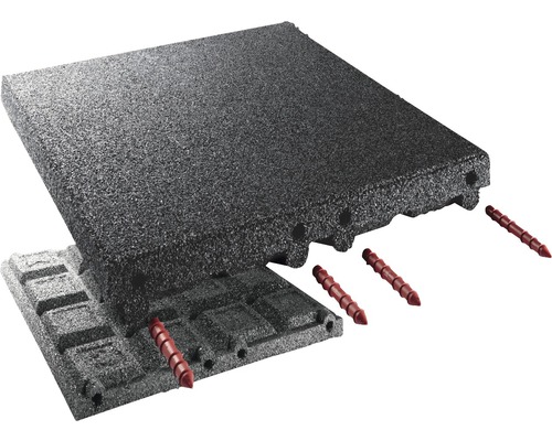 Fall protection mat terrasoft 5 m² 50x50x6.5 cm anthracite
