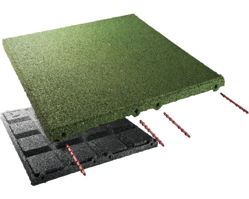 Terrasoft fall protection mat 50 x 50 x 3 cm green