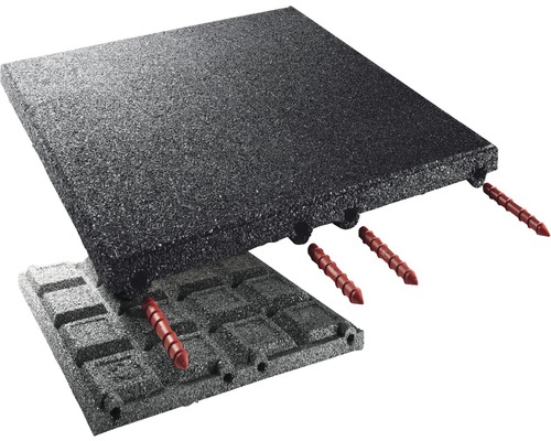 Fall protection mat terrasoft 50 x 50 x 4 cm anthracite