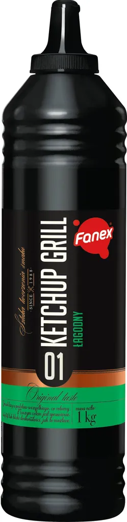 Fanex | Mild Grill Ketchup - 1kg - Tomato Ketchup - No Allergens - BBQ Sauce 1000g