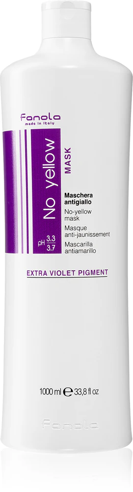 Fanola No Yellow Hair Mask neutralizes yellow discoloration